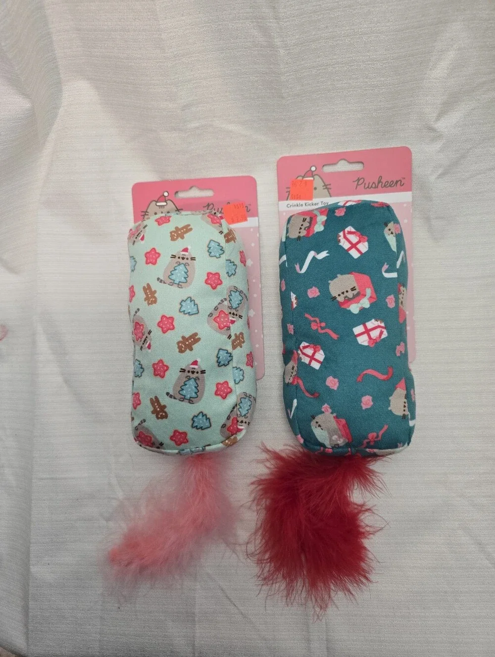 Pusheen Holiday Crinkle Kicker Cat Toys Set – Christmas Collection New